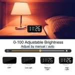 Digital Alarm Clock,6" Large LED Display with Dual USB Charger Ports
