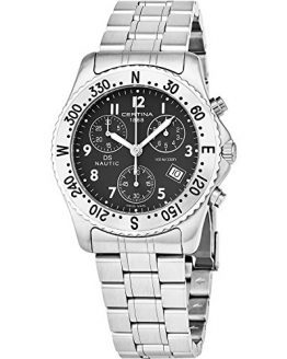 Certina DS Nautic Silver/Black Stainless Steel Watch