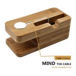 Hapurs Apple Watch Stand, iWatch Bamboo Wood Charging