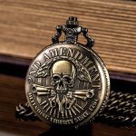 Halloween Ghost Pocket Watch with Chain Vintage Retro