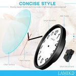 LAMIKO 2 Packs Non-Ticking Silent Wall Clocks Battery Operated