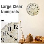 Living Room Rustic Quiet Wood Map Clock