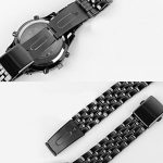 Digital Date Week Sports Outdoor Steel Blue Dial Watch
