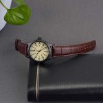18mm Croco Brown Leather Watch Band