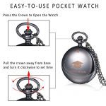 AVANER Pocket Watch Vintage Analog Quartz Pocket