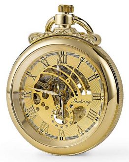 SEWOR Modern Smooth Pocket Watch with Exquisite Carving