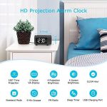 LIORQUE Projection Alarm Clock Radio Digital Clock