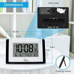 WallarGe Atomic Clock with Night Light,Digital Wall Clock