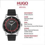 Hugo Boss Black Stainless Steel Quartz Watch with Leather Strap