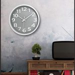 Modern Simple Wall Clock Non-Ticking Big Numbers
