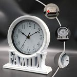 White Clumsy pets 6.5 Inches Mantel Clock