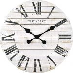 FirsTime Co. Shiplap Farmhouse Wall Clock