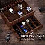 BEWISHOME Watch Box Luxury Watch Case -10 Slots