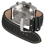 18mm Watch Band Quick Release Leather Watch Strap Black