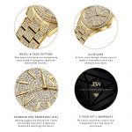 Diamond Gold Plated Wrist Watch Steel Bracelet