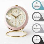 Non-Ticking Silent Small Table Clock