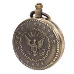 SIBOSUN Pocket Watch Engraved United States Navy Mark