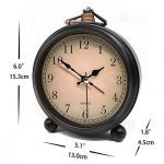 Vintage Alarm Clock Non Ticking Small Clock with Night Light