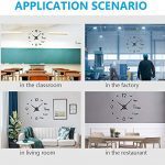 3D Frameless DIY Wall Clock Large Modern 3D