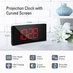 Projection Alarm Clock with USB Phone Charger - Easy-to-Use Digital Clock for Bedrooms