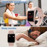 Pink Smart Watch Fitness Tracker Monitor