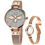 Rose Gold Womens Watches with Thin Dials,Ladies Watches