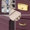 Jewelry Organizer Box for Women with Glass Top