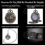 Pocket Watch Antique Dragon Mechanical Skeleton SIBOSUN Double Cover