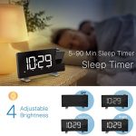 White LightBiz Projection Alarm Clock
