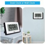 WallarGe Atomic Clock with Night Light,Digital Wall Clock