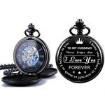Pocket Watch with Box and Chain Personalized Custom Engraving