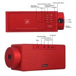 Htterino Projection Alarm Clock Bluetooth Speaker