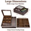 Commander Dresser Valet: Premium Men's Watch Box and Jewelry Organizer with Smartphone Charging Station