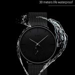Black Waterproof Quartz Analog Watch