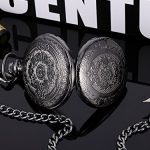 Black Dial and Chain Hicarer Quartz Pocket Watch