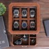 Leather Watch Box with Valet Drawer