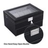 BEWISHOME Watch Box Organizer 20 Men Display Storage Case