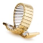 Watch Band Gold Speidel Curved End with No Clasp