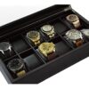 Glenor Co Watch Box for Men - 12 Slot Luxury Carbon Fiber