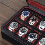 12 Slot Leather Watch Box - Luxury Watch Case Display Organizer