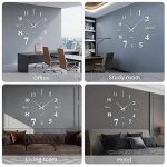Large 3D Frameless Wall Clock Stickers