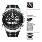 Golden Hour Luxurious Navy Sports Men's Watch: Waterproof, Stopwatch, Alarm, and Luminous Digital Analog Wristwatch
