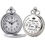 Personalized Silver Chain Pocket Watch Engraved