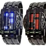 Binary Matrix Blue LED Digital Watch for Men