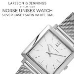 Larsson Jennings 34mm Satin White dial and Silver Stainless
