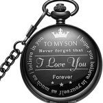 LYMFHCH Black Personalized Pocket Watch Gifts
