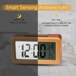 Large LCD Digital Alarm Clock Wooden
