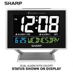 Sharp Atomic Desktop Clock with Color Display - Atomic Accuracy