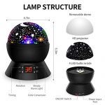 360-Degree Rotating Star Moon Projection Lamp with LED Timer