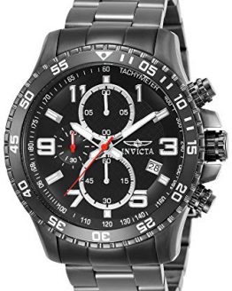 Invicta Gunmetal Stainless Steel Chronograph Quartz Watch